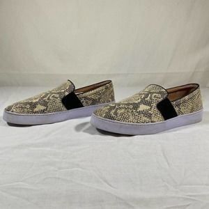 Vionic Demetra Womens 10 Snake Embossed Slip On Shoe Leather Orthopedic Walking